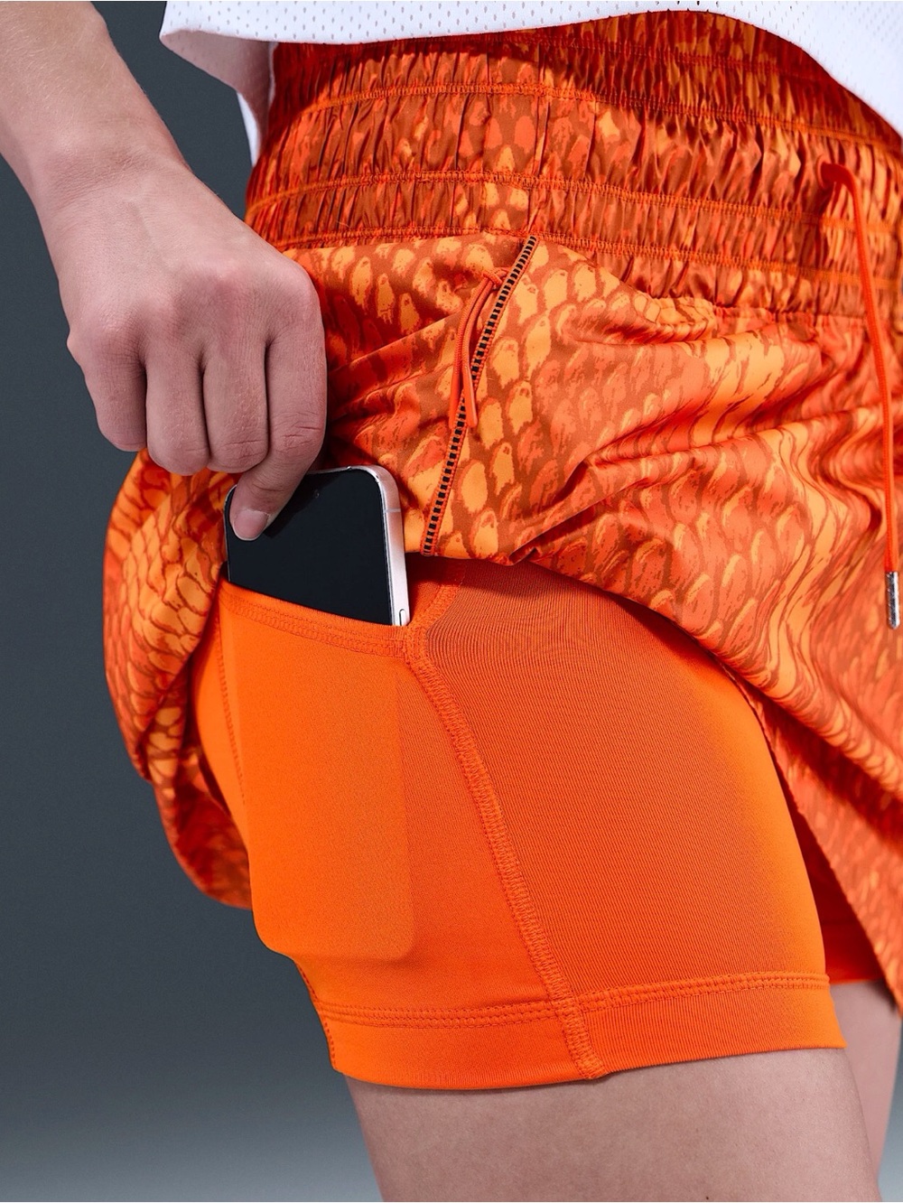 Nike Kobe Womens Safety Orange Snakeprint Woven Skirt (lB2720-819) XL - Picture 4 of 11